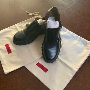 Valentino Black Leather Rockstud shoes